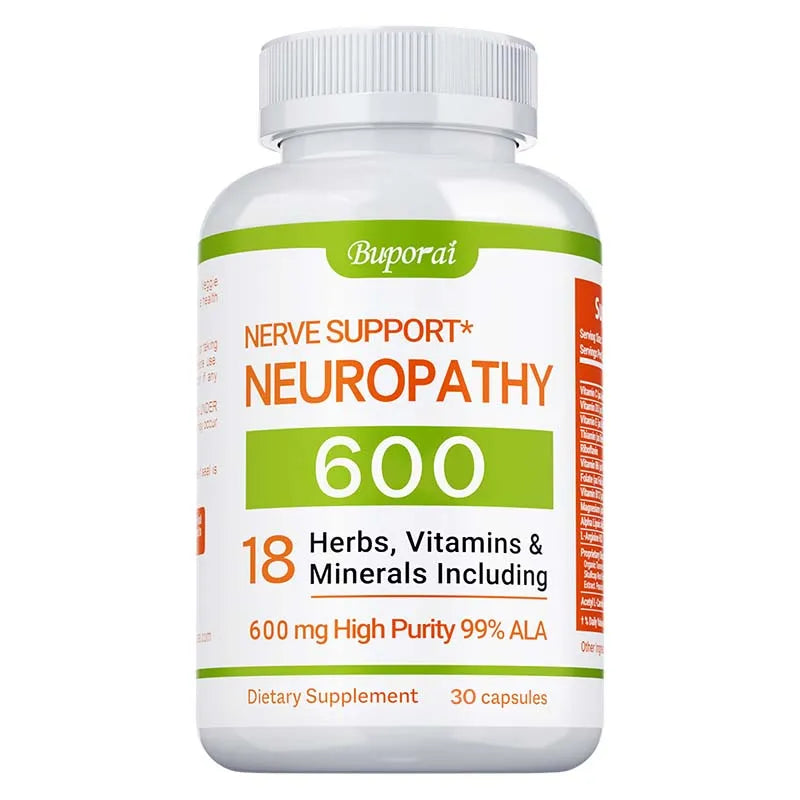 Neuropathy Support Supplement 600mg - Helps Maintain The Normal Function of The Nervous System and Relieve Mental Stress