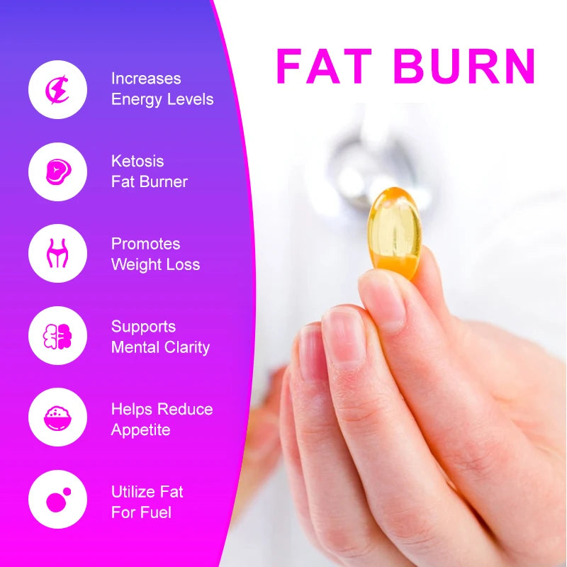 Keto Weight Loss Capsules, Thermogenic Fat Burners for Men and Women, Ketone Supplement Ketogenic Diet