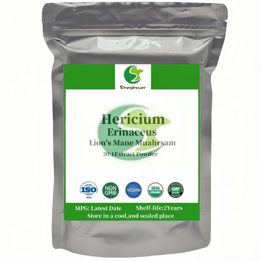 Customized Proportion Lions Mane Mushroom Extract Powder Packaging Bulk Hericium Erinaceus Out Packing Aluminum Foil Bag