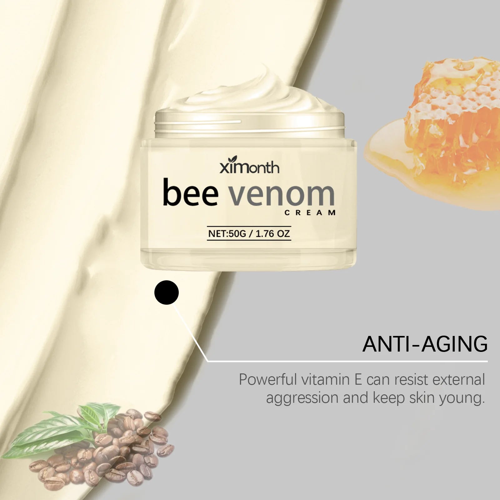 Bee Venom Face Firm Cream Repair Facial Fine Lines Enhance Skin Firmness Soothe Dryness Hydrate Penetrate Nourish Facial Creams