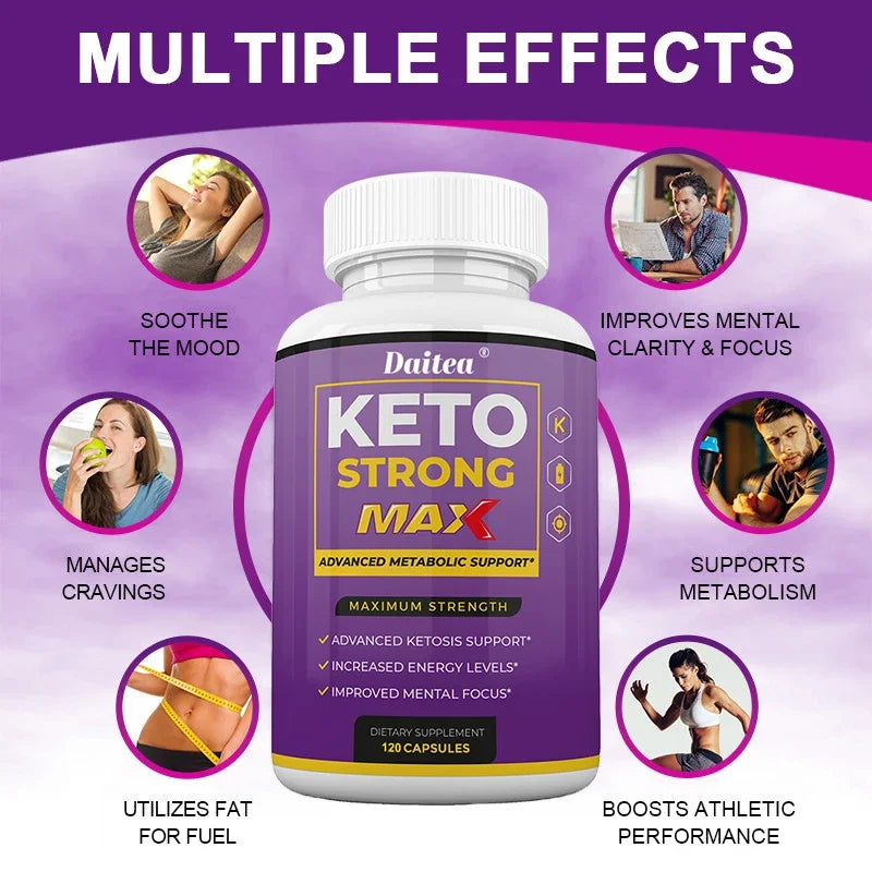 Keto Capsules - Slimming Ketogenic Weight Loss Supplements - Men &amp; Women Fat Burning, Focus, Metabolism, Mood Improvement