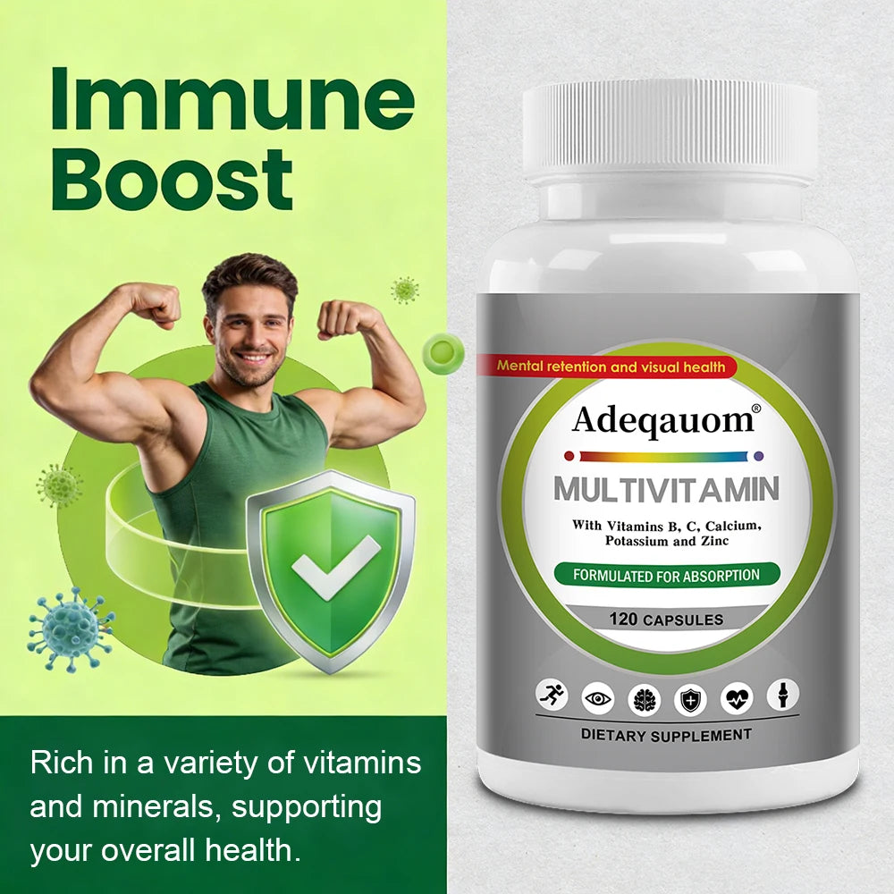 Comprehensive Multivitamin To Enhance Daily Nutrition Improve Immunity and Energy Support Heart Hair Skin and Nail Health Levels