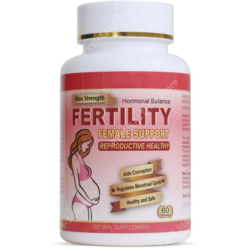 Fertility Tablets for Women, Female Prenatal Vitamin Supplements, Support Ovulation &amp; Conception, 60 Count Daily Routine
