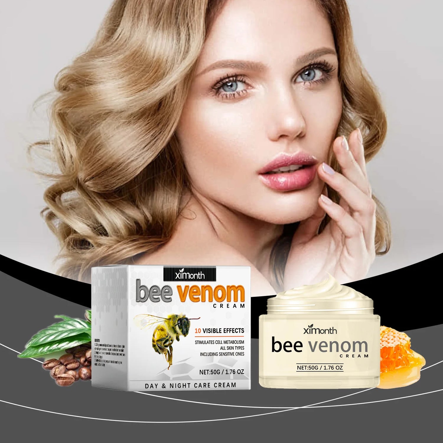 Bee Venom Face Firm Cream Repair Facial Fine Lines Enhance Skin Firmness Soothe Dryness Hydrate Penetrate Nourish Facial Creams