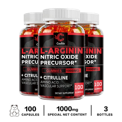 L-Arginine Supplement - for Energy, Strength and Endurance Support During Exercise | Muscle Mass, Non-GMO