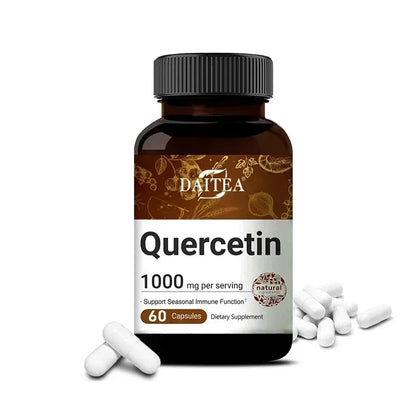 Quercetin Capsules, 1000 Mg, Supports Immunity, Promotes Blood Circulation, Metabolism, Anti-oxidation, Promotes Overall Health