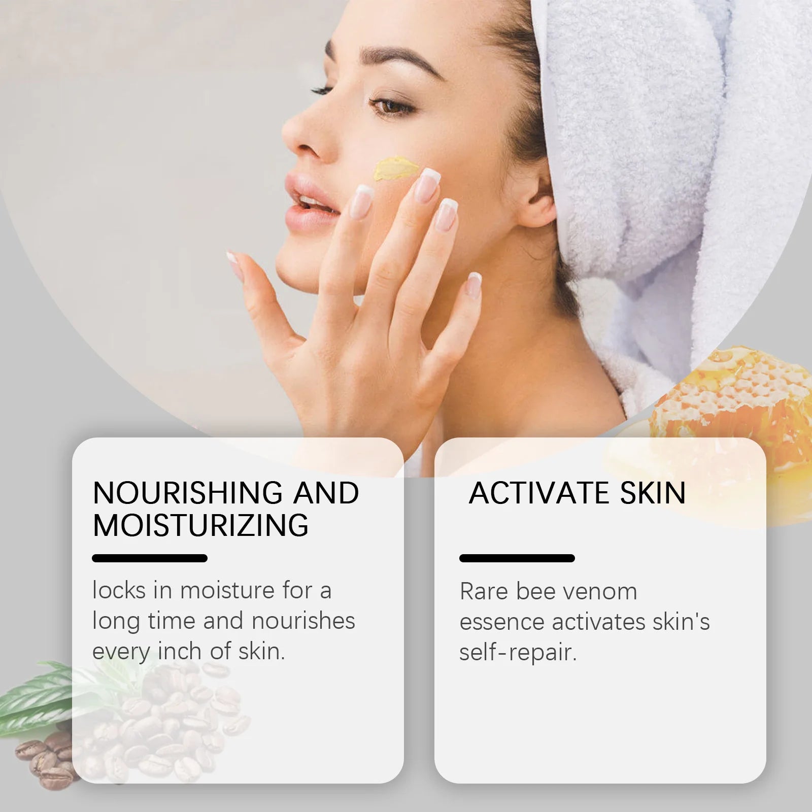 Bee Venom Face Firm Cream Repair Facial Fine Lines Enhance Skin Firmness Soothe Dryness Hydrate Penetrate Nourish Facial Creams