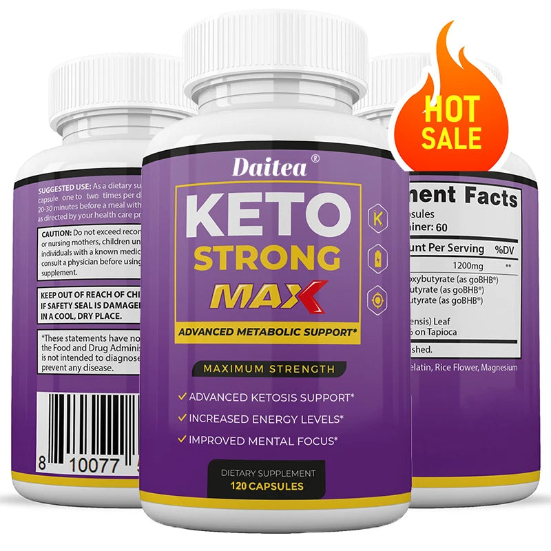 Keto Capsules - Slimming Ketogenic Weight Loss Supplements - Men &amp; Women Fat Burning, Focus, Metabolism, Mood Improvement