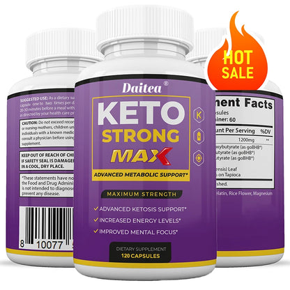 Keto Capsules - Slimming Ketogenic Weight Loss Supplements - Men &amp; Women Fat Burning, Focus, Metabolism, Mood Improvement