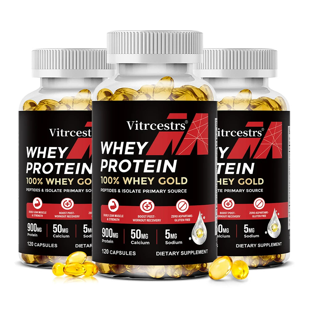 Whey Protein Capsules – High Concentration, Promotes Post-workout Recovery,  Build Abdominal Muscle &amp; Athletic
