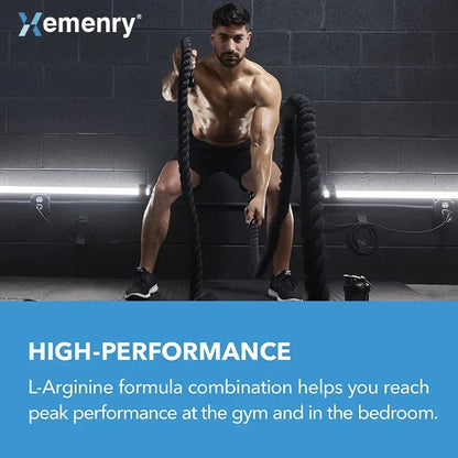 L-Arginine - Nitric Oxide Supplements - Boost Endurance &amp; Strength, Promote Muscle Growth, Improve Performance