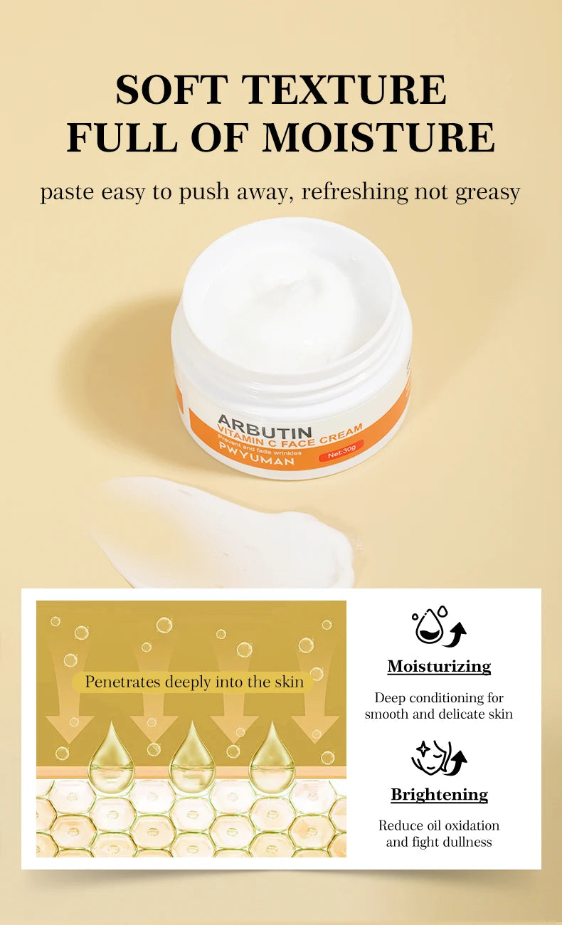 Vitamin C Improve Freckles Cream Fade Dark Spots Melasma Niacinamide Lightening Melanin Brighten Moisturizer Skin Care Products