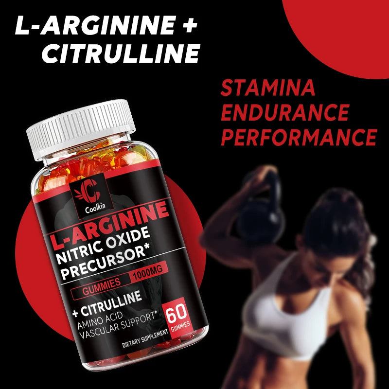 L-Arginine Supplement - for Energy, Strength and Endurance Support During Exercise | Muscle Mass, Non-GMO