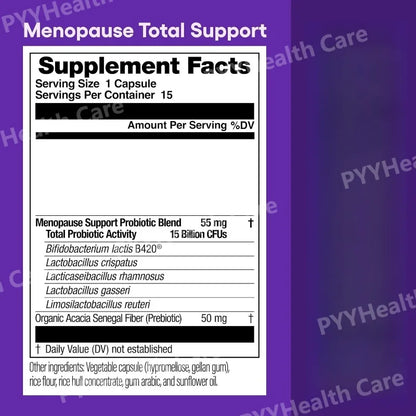 Menopause Probiotic Supports Hormone Balance, Hot Flashes, Night Sweats, Weight Management, Bloating &amp; Gut Health Resveratrol+
