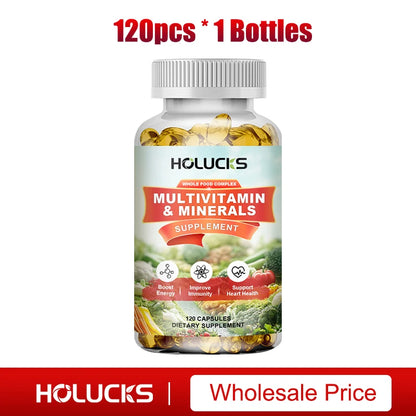 HOLUCKS Multivitamins &amp; Multiminerals Supplement with Methylated Vitamins Chelated Minerals for Energy, Focus &amp; Immune Health