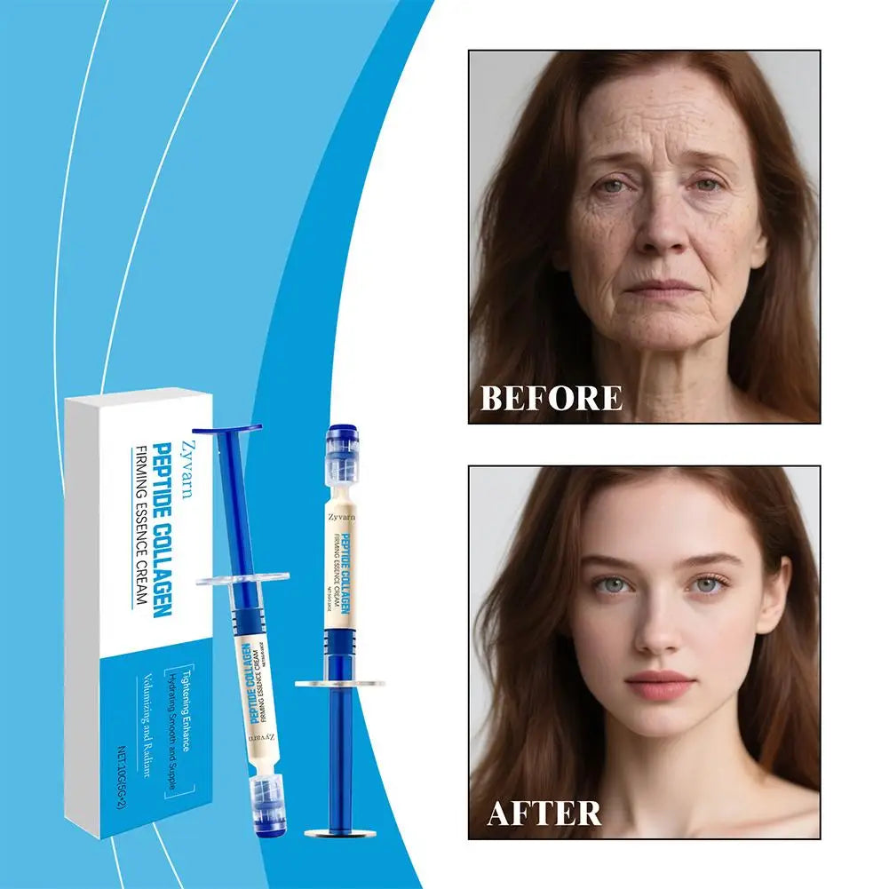2pcs Collagen Elasticity Essence Cream Enriched peptides collagen deeply nourishes improving elasticity firmness skincare