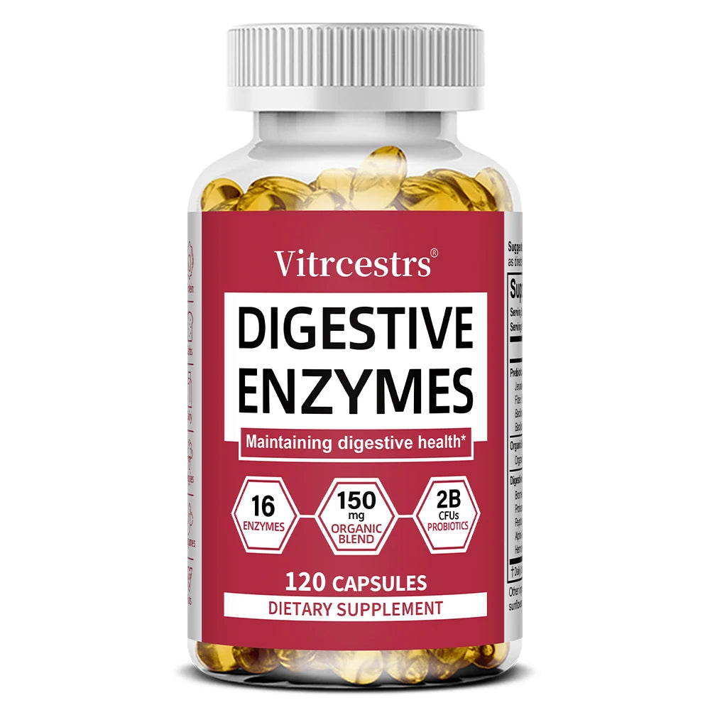 Digestive Enzymes Supplement - Digestion and Intestinal Health for Adults Men and Women, Promotes Nutrient Absorption