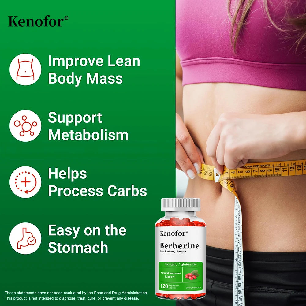 Premium Berberine Supplement Capsules - Supports Immune System Healthy Food Antioxidant,NON-GMO