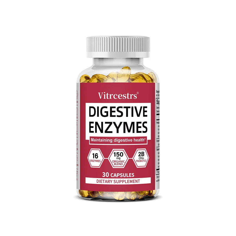 Digestive Enzymes Supplement - Digestion and Intestinal Health for Adults Men and Women, Promotes Nutrient Absorption
