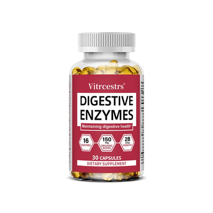 Digestive Enzymes Supplement - Digestion and Intestinal Health for Adults Men and Women, Promotes Nutrient Absorption