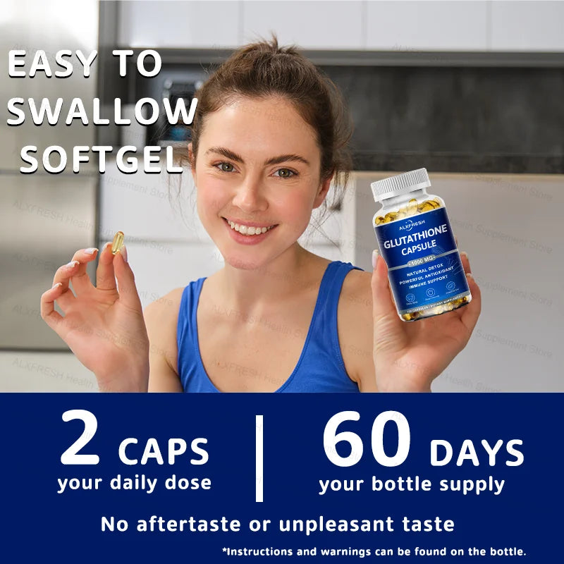 Liposomal Glutathione 1000 mg - Antioxidant and Immune Support Supplement - Detoxification and Liver Support
