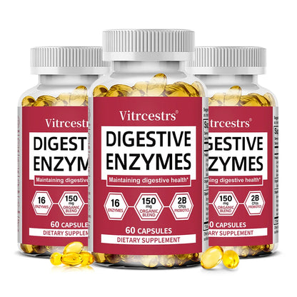 Digestive Enzymes Supplement - Digestion and Intestinal Health for Adults Men and Women, Promotes Nutrient Absorption