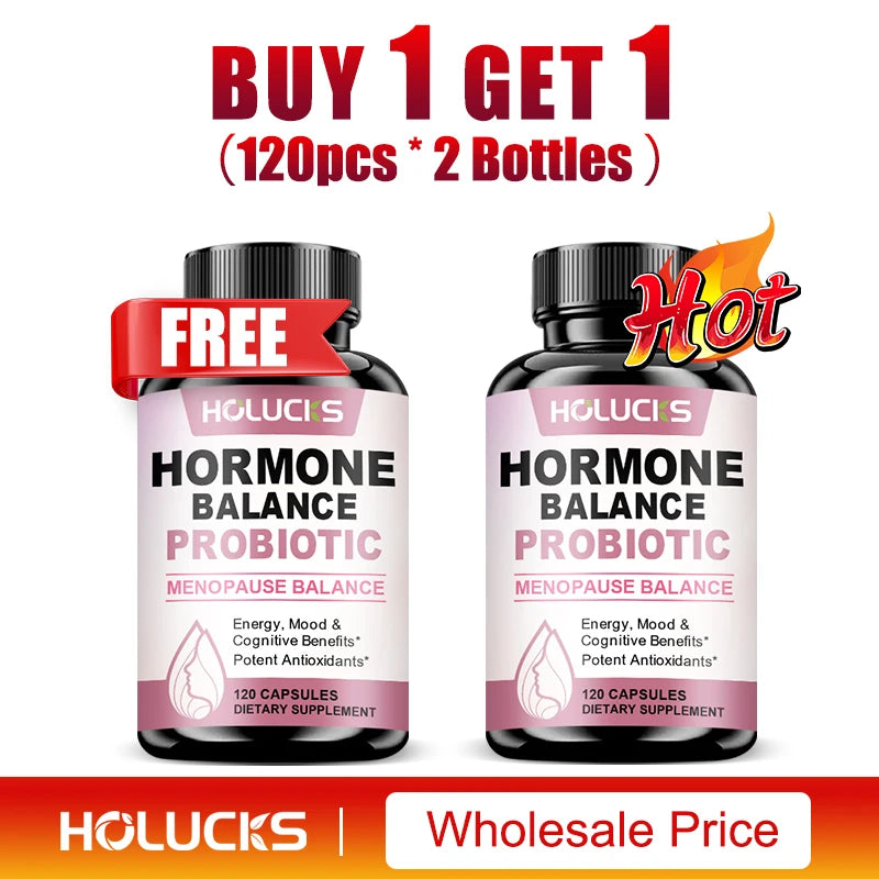 Hormone Balance Probiotic, Supports Menopause Balance, Relieves Fatigue, Mood Swings, Improve Digestion &amp; Metabolism