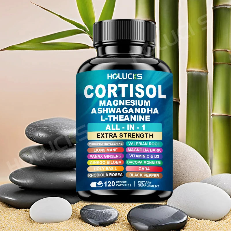 Corti-Soothe Supplement - Improve Sleep Quality, Promote Cortisol Balance, Support Adrenal Health, &amp; Relieve Fatigue -120 Pills