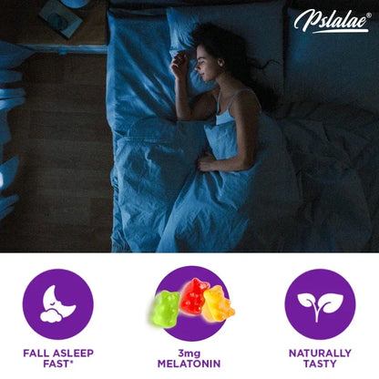 Melatonin Gummies Anxiety Stress Relief Help Sleep Save Insomnia Body Clock Adjustment for Adult