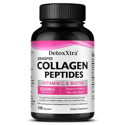 Collagen Supplement with Vitamin C &amp; Biotin – Supports Hair, Skin, Nails, Joints, Bone &amp; Anti-Aging, Skin Whitening Antioxidants