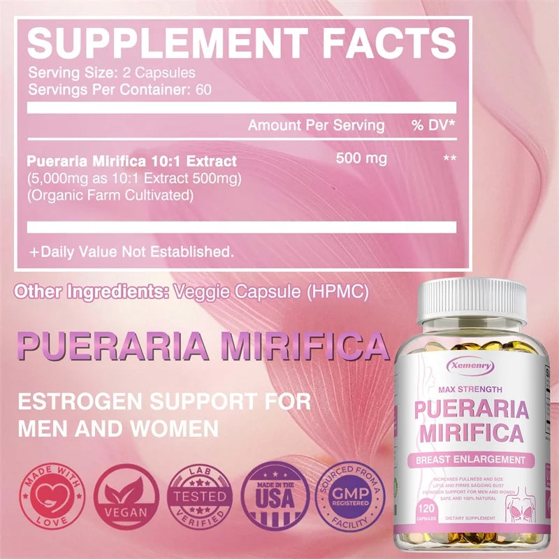 Pueraria Mirifica - Breast Growth, Vaginal Health, Menopause Relief, Skin &amp; Hair Health