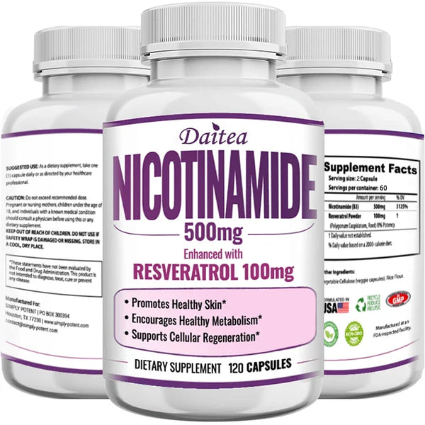 Niacinamide (B3) Supplement - Cucurbitol Extract Helps Facial Care, Metabolism, Memory and Immune Health