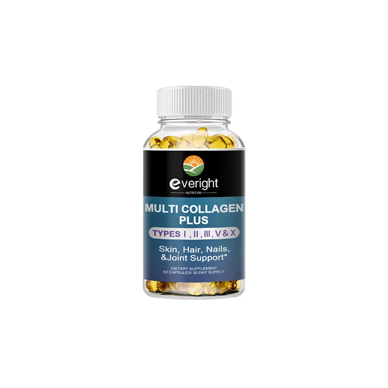 Multi Collagen Pills for Antioxidant Women &amp; Men Natural Skin Care Supplement - Hydrolyzed Protein Collagen Peptides