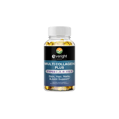 Multi Collagen Pills for Antioxidant Women &amp; Men Natural Skin Care Supplement - Hydrolyzed Protein Collagen Peptides