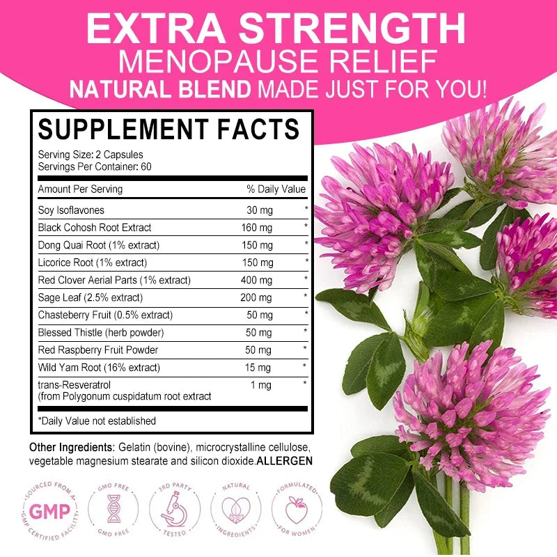 Yimiduk Menopause Relief Capsules Support Weight Management Improves Metabolism，Night Sweats Mood Supplements
