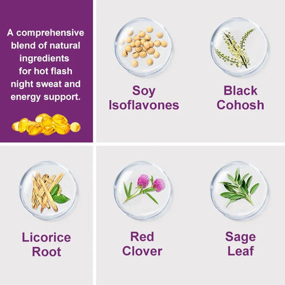 Yimiduk Menopause Relief Capsules Support Weight Management Improves Metabolism，Night Sweats Mood Supplements
