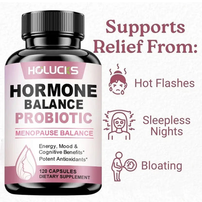 Hormone Balance Probiotic, Supports Menopause Balance, Relieves Fatigue, Mood Swings, Improve Digestion &amp; Metabolism