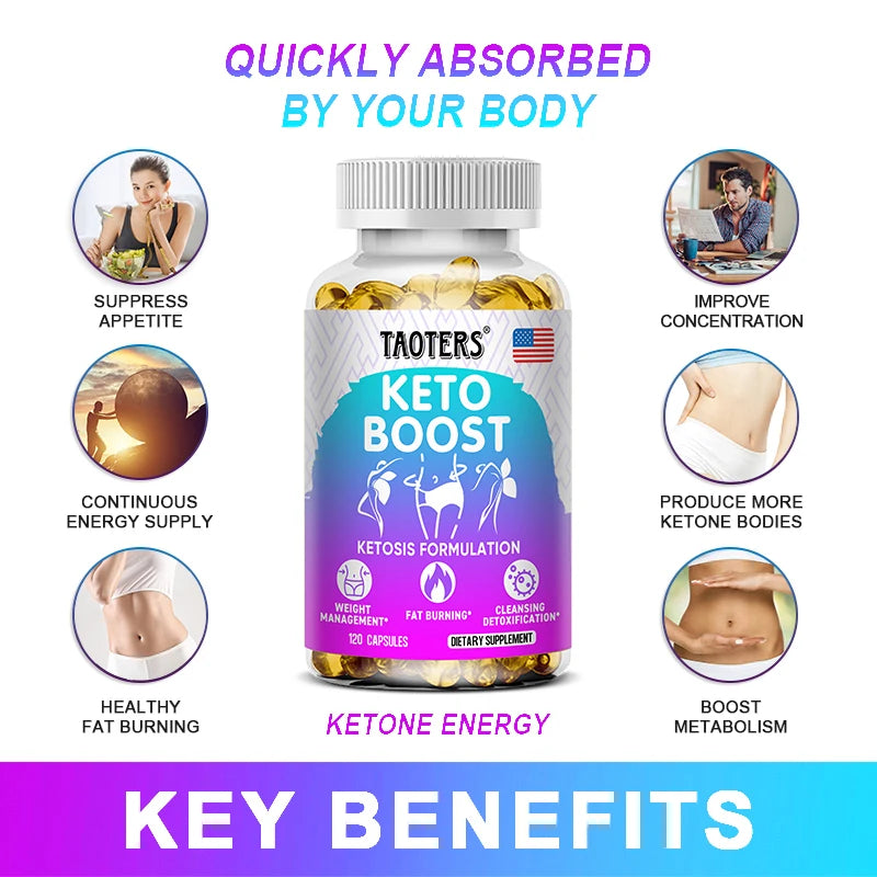Keto Weight Loss Capsules, Thermogenic Fat Burners for Men and Women, Ketone Supplement Ketogenic Diet