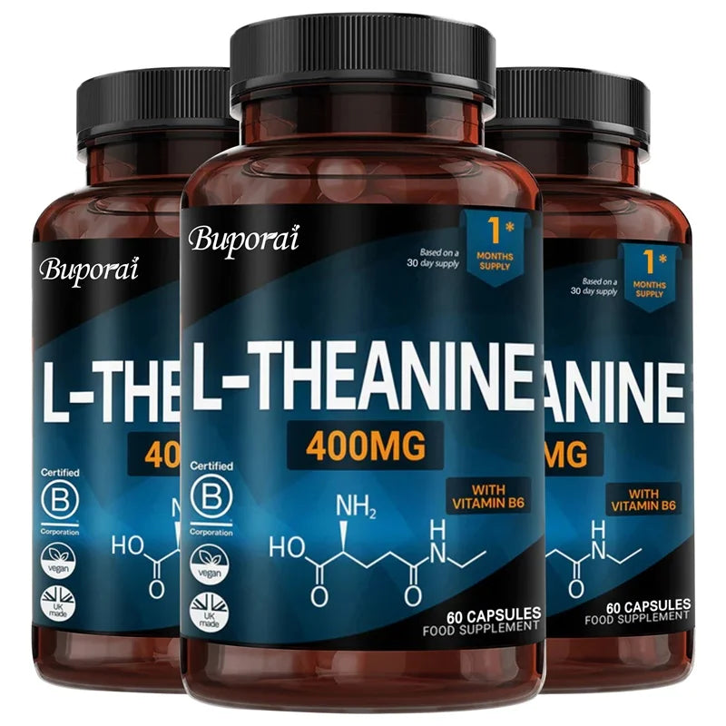 L-Theanine 400MG - Improve Mood and Reduce Anxiety, Enhancing Concentration and Cognitive Function