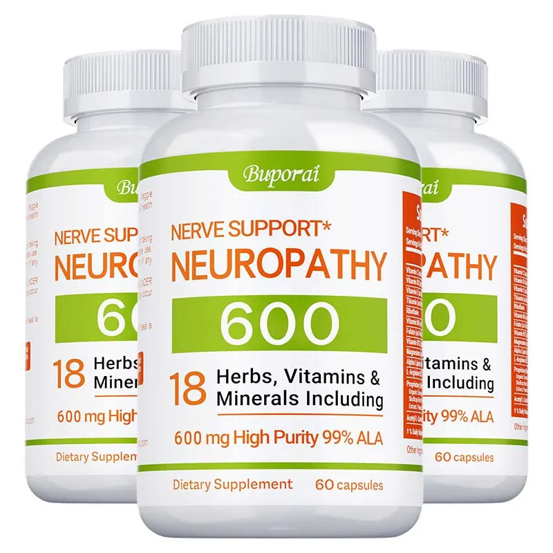 Neuropathy Support Supplement 600mg - Helps Maintain The Normal Function of The Nervous System and Relieve Mental Stress