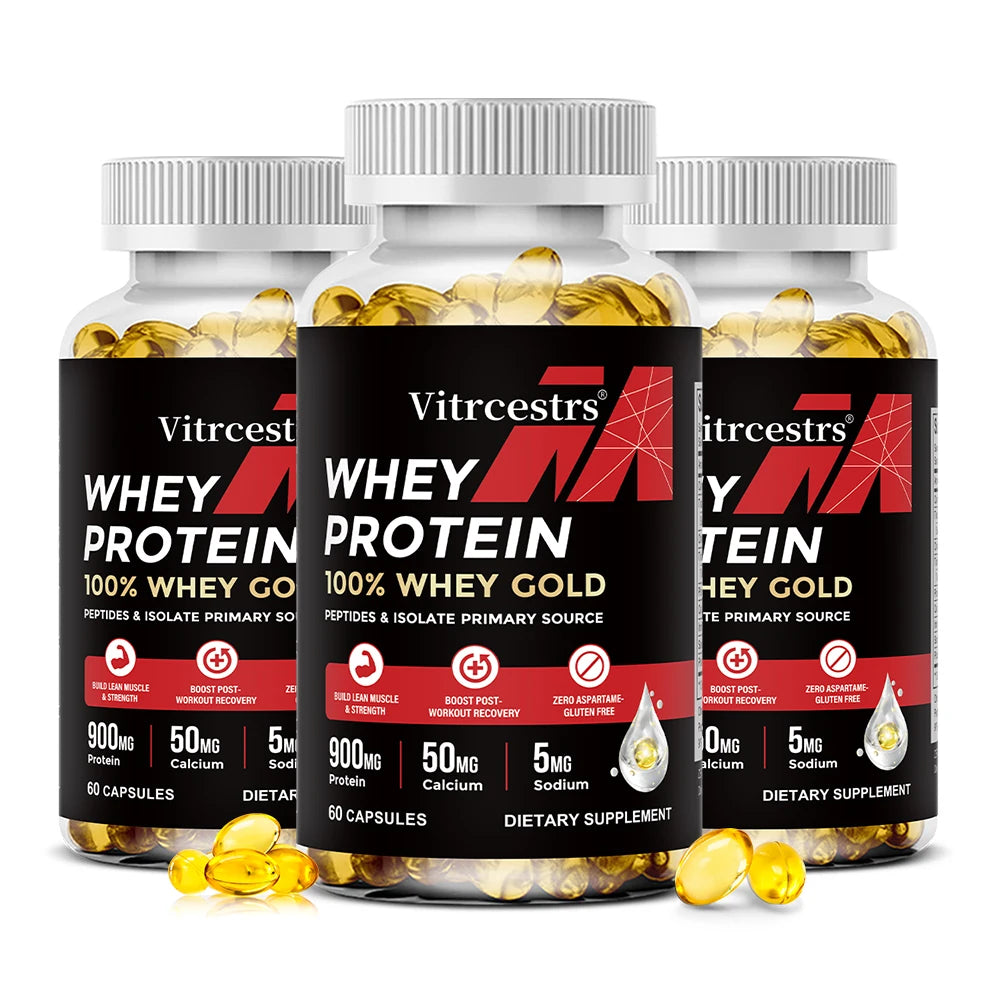 Whey Protein Capsules – High Concentration, Promotes Post-workout Recovery,  Build Abdominal Muscle &amp; Athletic