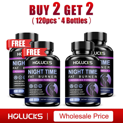 Buy 1 Get 1 Free! Pure Night Time Fat Burner Supplement, for Balances Hormones, Reduces Stress Eating &amp; Restful Sleep, Relax
