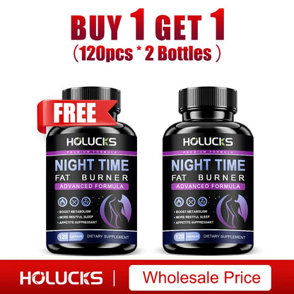 Buy 1 Get 1 Free! Pure Night Time Fat Burner Supplement, for Balances Hormones, Reduces Stress Eating &amp; Restful Sleep, Relax