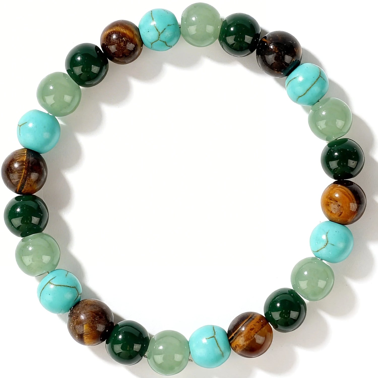 Spring Boho Summer Accessories Blue Turquoise Nature Stone Bracelets for Gifts Energy Charm Peri &amp; Menopause Bracelet 2.2