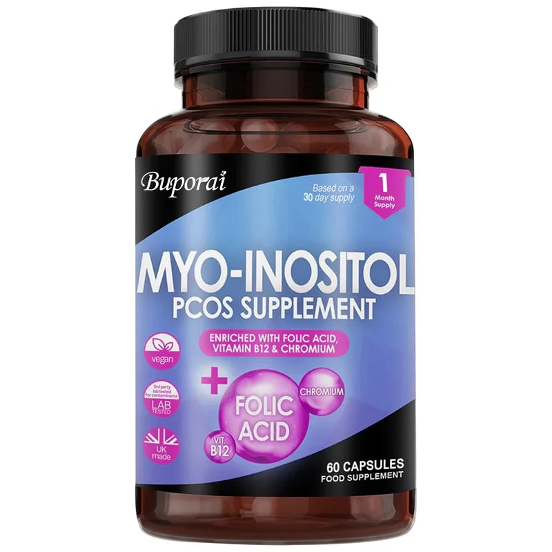 Myo-Inositol Supplement - Promotes Hormonal Balance and Ovarian Health, Regulates Menstrual Cycles, and Improves Mood