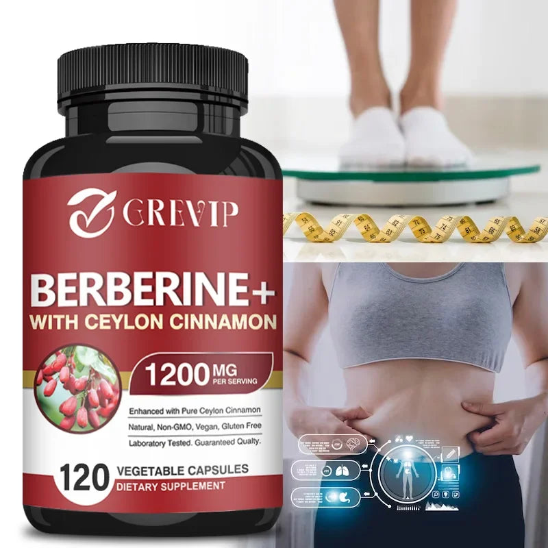 Berberine with Ceylon Cinnamon Supplement - Immune System, Cardiovascular &amp; Gastrointestinal Function