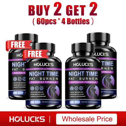 Buy 1 Get 1 Free! Pure Night Time Fat Burner Supplement, for Balances Hormones, Reduces Stress Eating &amp; Restful Sleep, Relax