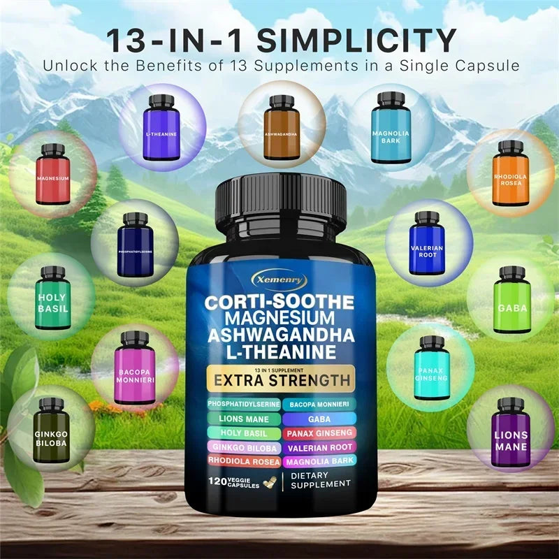 Corti-Soothe Supplement - Relax Muscles, Relieve Stress, Overall Health, Replenish Energy and Vitality, Maintain Concentration
