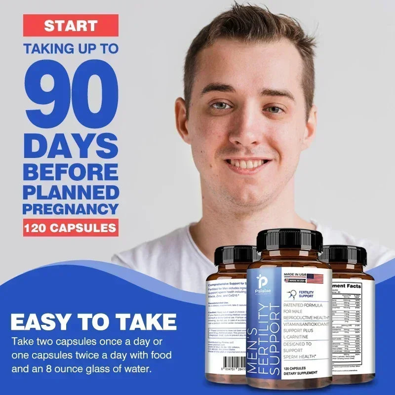 Male Fertility - Antioxidant, Supports Male Reproductive Health, Enhances Male Strength, Maintains Vitality, Non-GMO