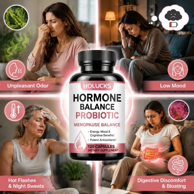 Hormone Balance Probiotic, Supports Menopause Balance, Relieves Fatigue, Mood Swings, Improve Digestion &amp; Metabolism